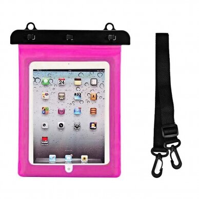 Vandeniui atsparus dėklas Waterproof PVC tablet case - rožinis UGLX912