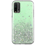 Blizgus TPU dėklas Wozinsky Star Glitter Xiaomi Redmi K40 Pro+ / K40 Pro / K40 / Poco F3 Žalias