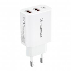 Wozinsky CWCUCW 30W USB-C / 2 x USB-A wall Įkroviklis  - baltas