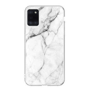 Dėklas Wozinsky Marble TPU Samsung Galaxy A02s Baltas