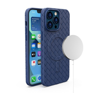 Dėklas Woven iPhone 13 Pro Max - tamsiai mėlynas