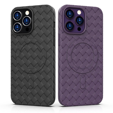 Dėklas Woven iPhone 15 Pro Max - Purpurinis 3