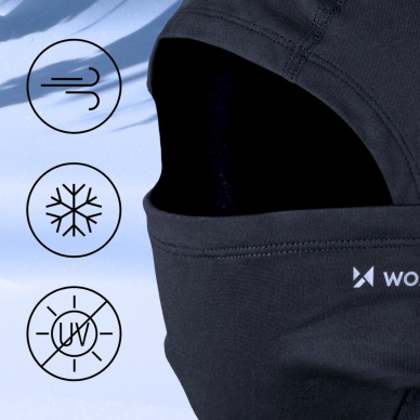 Wozinsky Balaclava WTBBK2 XL thermal balaclava under helmet - Juodas 11