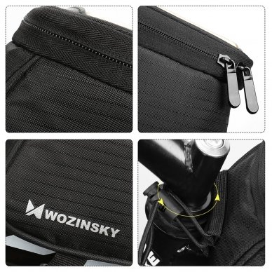 Wozinsky Bike Front Storage Bag Bicycle Frame Phone Case 6,5 Inch Max 1,5L Juodas (Wbb2Bk) 5