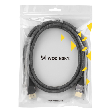 Kabelis Wozinsky HDMI 2.1 8K 60 Hz 48 Gbps / 4K 120 Hz / 2K 144 Hz 2m Pilkas (WHDMI-20) 3