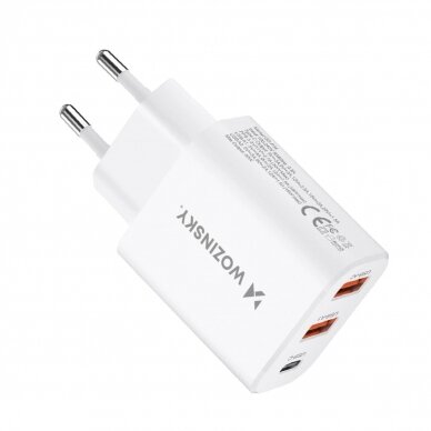 Wozinsky CWCUCW 30W USB-C / 2 x USB-A wall Įkroviklis  - baltas 3