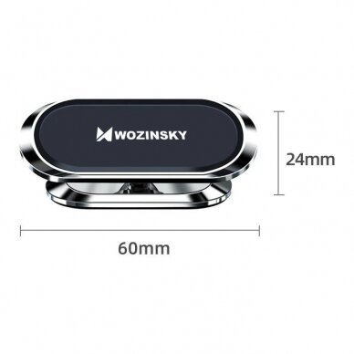 Laikiklis Wozinsky Flat Vehicle Mount Magnetic Bracket 360 skirta Dashboard Silver (Wmh-06) 15