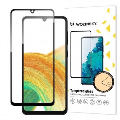 Ekrano apauga Wozinsky Full Glue Tempered Glass Samsung Galaxy A34 5G Juodais kraštais