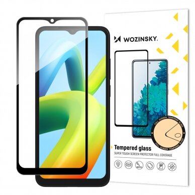 Ekrano apsauga Wozinsky Full Glue Tempered Glass Xiaomi Redmi A2 / Redmi A1 Juodais kraštais