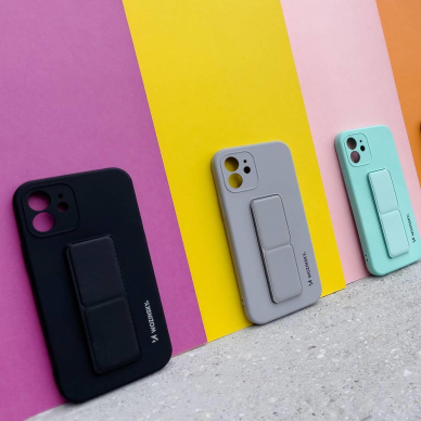 Lankstus Silikoninis Dėklas su Stovu Wozinsky Kickstand Case Samsung Galaxy A22 4G Šviesiai Mėlynas 15