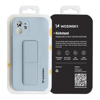 Wozinsky Kickstand Lankstaus Silikono Dėklas Su Stovu Samsung Galaxy A32 5G Šviesiai Mėlynas 17