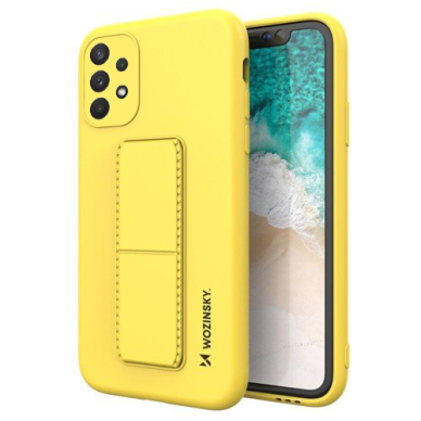 Dėklas su stovu Wozinsky Kickstand Case Samsung Galaxy A72 4G geltonas