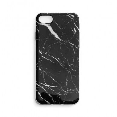 Akcija! Wozinsky Marble TPU dėklas Samsung Galaxy S21 FE juodas