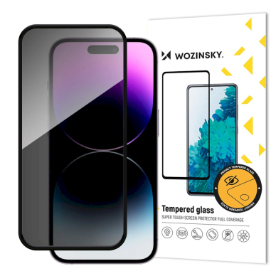 Akcija! Wozinsky Privacy Glass Tempered Privacy Glass with Anti-spy Filter for iPhone 16 Pro Max