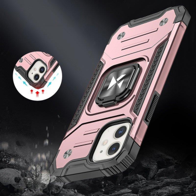 Dėklas Wozinsky Ring Armor iPhone 14 rožinis 6