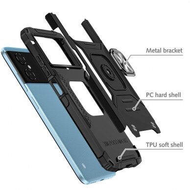 Dėklas Wozinsky Ring Armor Samsung Galaxy A03 Juodas 2