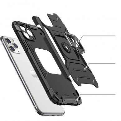 Dėklas Wozinsky Ring Armor Case iPhone 11 Pro Rožinis 2