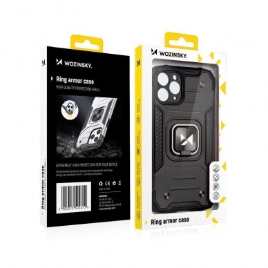 Dėklas Wozinsky Ring Armor Case iPhone 13 juodas 7