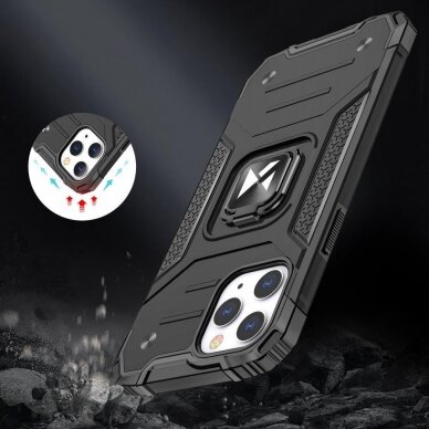 Dėklas Wozinsky Ring Armor Case iPhone 13 sidabrinis 6