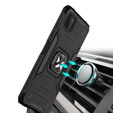 Dėklas su Žiedu Wozinsky Ring Armor Case Samsung Galaxy A22 4G Juodas 5