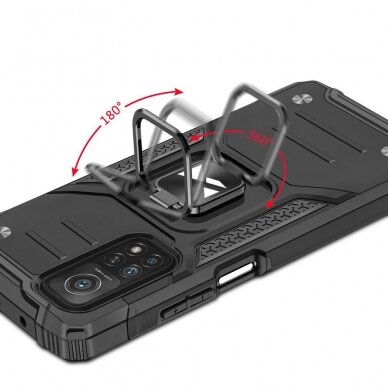 Dėklas Wozinsky Ring Armor Kickstand Samsung Galaxy A72 4G Mėlynas 4