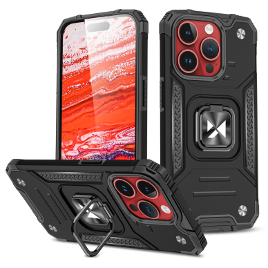 Dėklas Wozinsky Ring Armor iPhone 15 Pro - Juodas