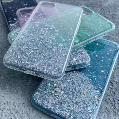 Dėklas Wozinsky Star Glitter Samsung Galaxy A22 4G rožinis 3