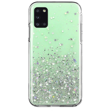 Wozinsky Star Glitter Shining Cover for Samsung Galaxy A31 green