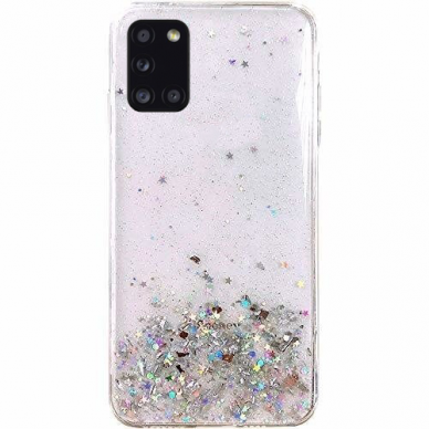 Wozinsky Star Glitter Shining Cover for Samsung Galaxy M51 transparent