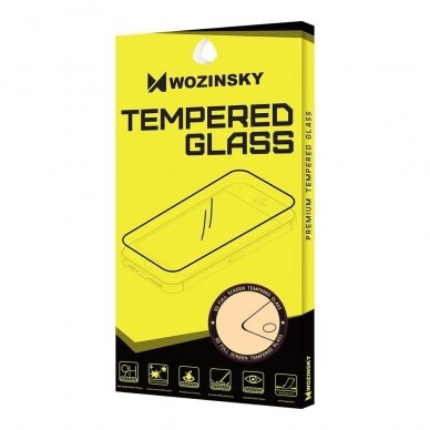 Wozinsky Tempered Glass Full Glue Super Tough Screen Protector Full Coveraged with Frame Case Friendly for Vivo Y11s black 3