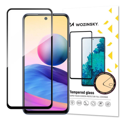 Akcija! Ekrano Apsauginis Stiklas Su Rėmeliu (tinka su dėklu) Wozinsky Tempered Glass Full Glue Super Tough Screen Protector Xiaomi Mi 11T Pro / Mi 11T Juodas