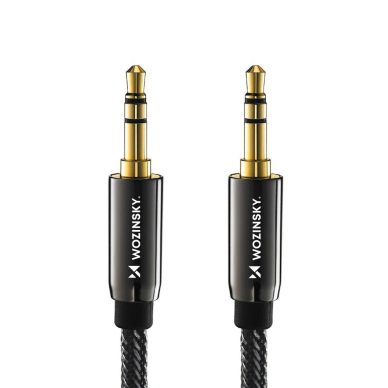 Wozinsky universal mini jack cable 2x AUX cable 2 m black 1