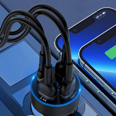 Wozinsky WDCCB Car Charger with Display 50W 2xUSB-C / 2xUSB-A - Juodas 6