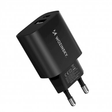 Wozinsky WGWCB USB-A USB-C 20W wall Įkroviklis  - Juodas 2