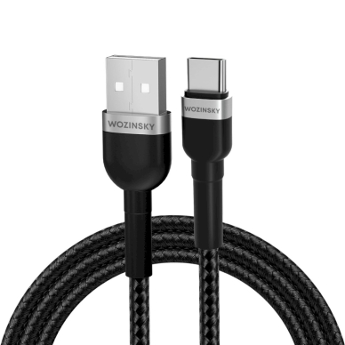 Wozinsky WNBAC1 USB-A / USB-C 2.4A Kabelis 1 m - Juodas