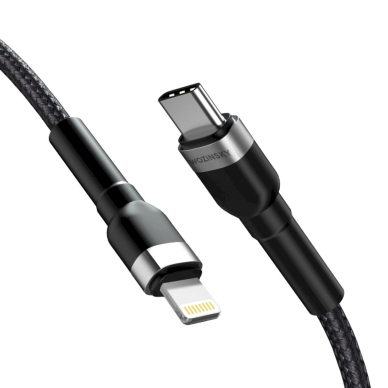 Wozinsky WNBCL1 Lightning / USB-C PD 30W Kabelis 1 m - Juodas 1