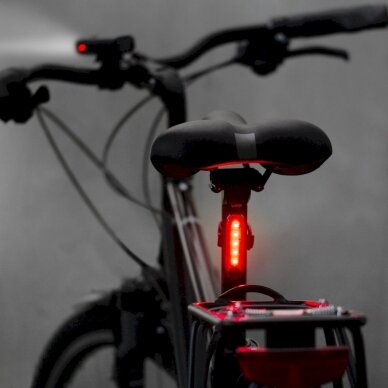 Wozinsky WSBLB1 front rear USB-C bicycle light set - Juodas 10