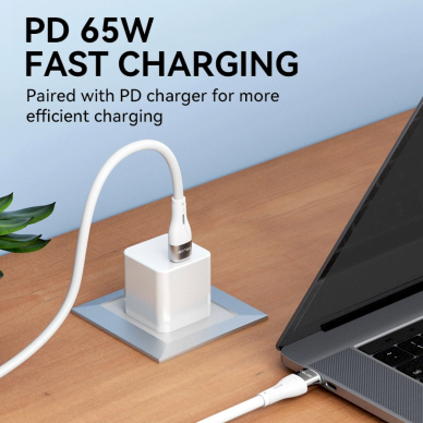 Wozinsky WSTCC2 USB-C / USB-C PD 65W Kabelis 2 m - baltas 8