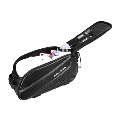 WYA36Y7S Bike Pannier Bag with Long Strap and Expandable Side Pockets - Juodas 14