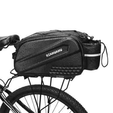 WYA36Y7S Bike Pannier Bag with Long Strap and Expandable Side Pockets - Juodas 7