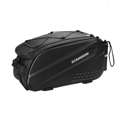 WYA36Y7S Bike Pannier Bag with Long Strap and Expandable Side Pockets - Juodas