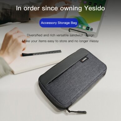 [Užsakomoji prekė] Yesido - Accessories Pouch (WB32) - Multifunctional Storage Bag, Waterproof -  Pilka 1