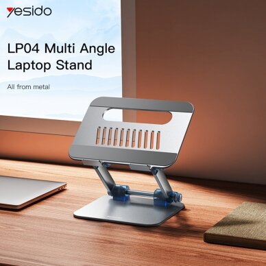 [Užsakomoji prekė] Yesido - Laptop Holder (LP04) - from Aluminium Alloy, Folding Design - Sidabrinis 1