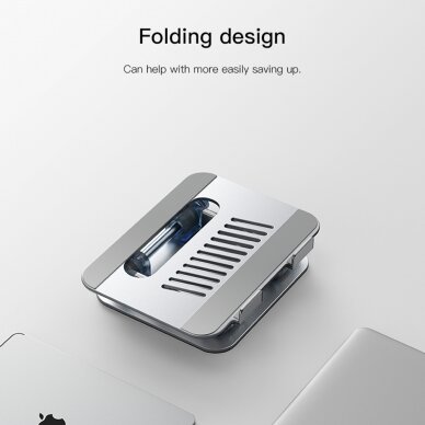 [Užsakomoji prekė] Yesido - Laptop Holder (LP04) - from Aluminium Alloy, Folding Design - Sidabrinis 5