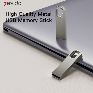 [Užsakomoji prekė] Yesido - Memory Stick (FL13) - USB 2.0, 128GB, Waterproof, Zinc Alloy Shell - Auksinis 1