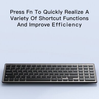 [Užsakomoji prekė] Klaviatūta Yesido - Wireless Keyboard (KB10) - 2.4G Connection, for Laptops, Tablets, Windows, Mac, Linux - Pilka 6