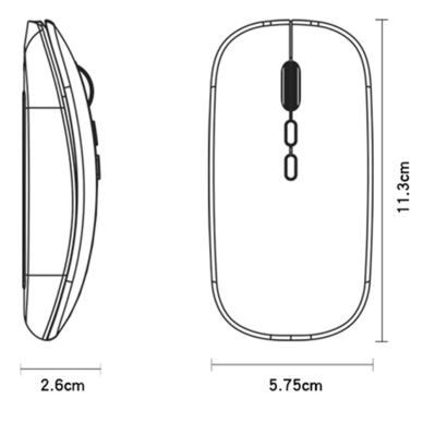 [Užsakomoji prekė] Pelė Yesido - Wireless Mouse (KB15) - 800/1200/1600DPI, 2.4G Connection - Sidabrinė 11