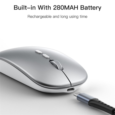 [Užsakomoji prekė] Pelė Yesido - Wireless Mouse (KB15) - 800/1200/1600DPI, 2.4G Connection - Sidabrinė 5