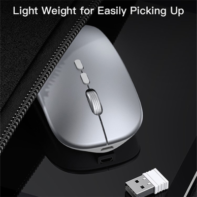 [Užsakomoji prekė] Pelė Yesido - Wireless Mouse (KB15) - 800/1200/1600DPI, 2.4G Connection - Sidabrinė 8