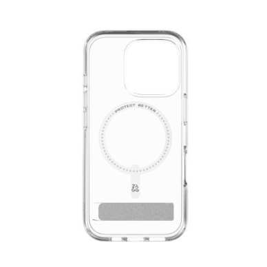 ZAGG Crystal Palace Snap Kickstand MagSafe Dėklas Stand for iPhone 16 Pro - Clear 1